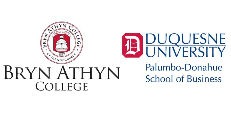 Logos of both Bryn Athyn College and Dusquesne University