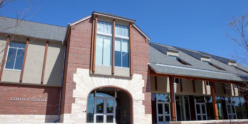 College Center entrance at Bryn Athyn College