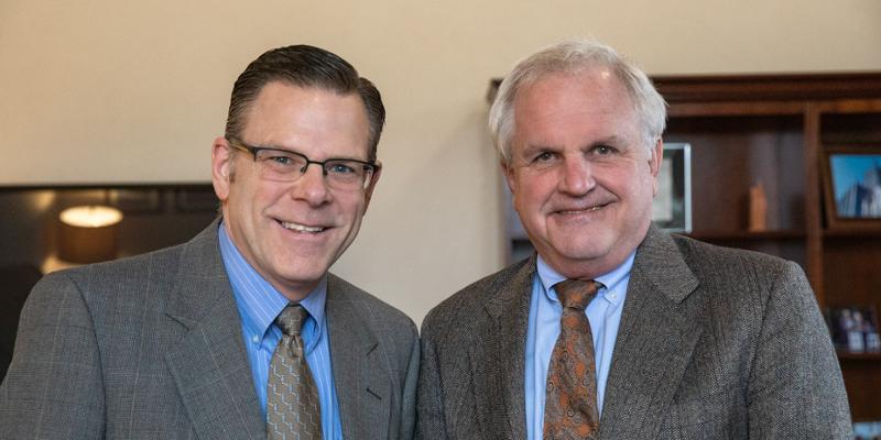 Bryn Athyn College President Brian Blair with Tim Clydesdale