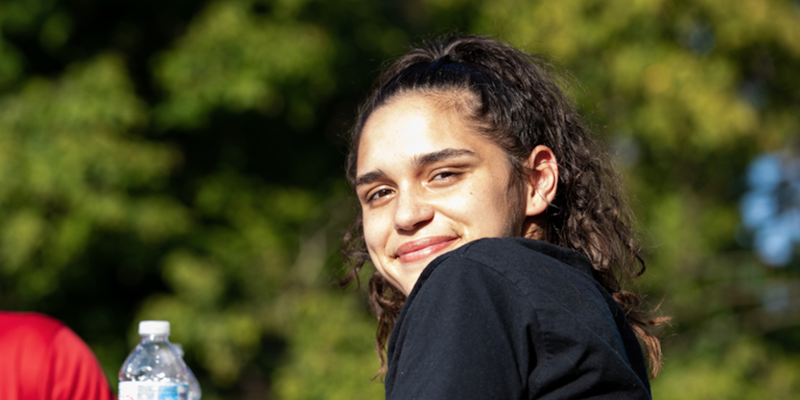 Student smiling