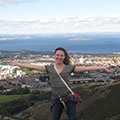 Bryn Athyn College student with arms outstretched