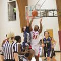 Students play basketball in the Asplundh Fieldhouse