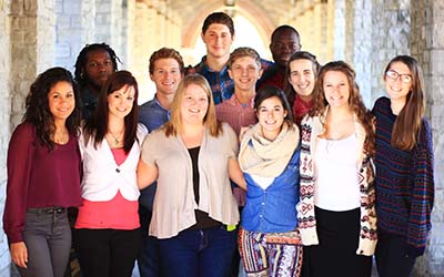 Bryn Athyn College students in a large group