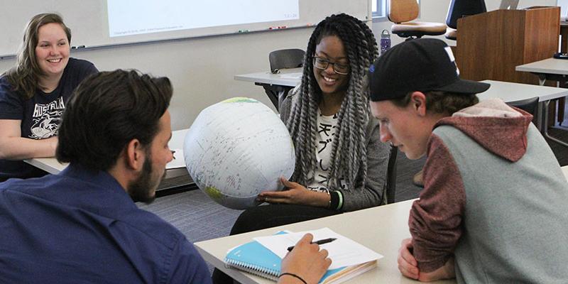 Students working in class at Bryn Athyn College