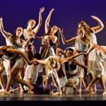 Students during a dance performance at Bryn Athyn College