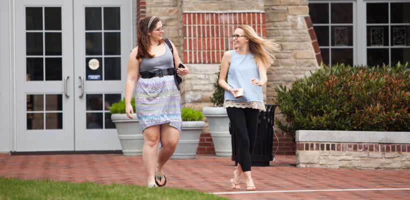 Bryn Athyn College friends walking