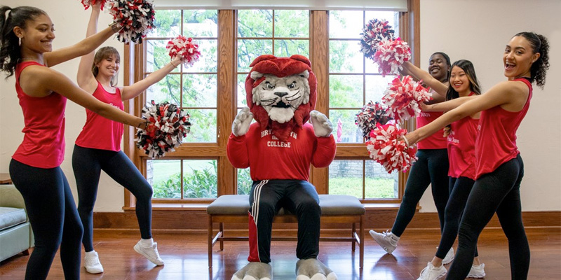 Leo the Lion with the Pride Dance Team