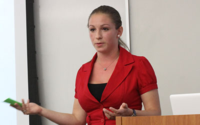 Student Giving a Presentation