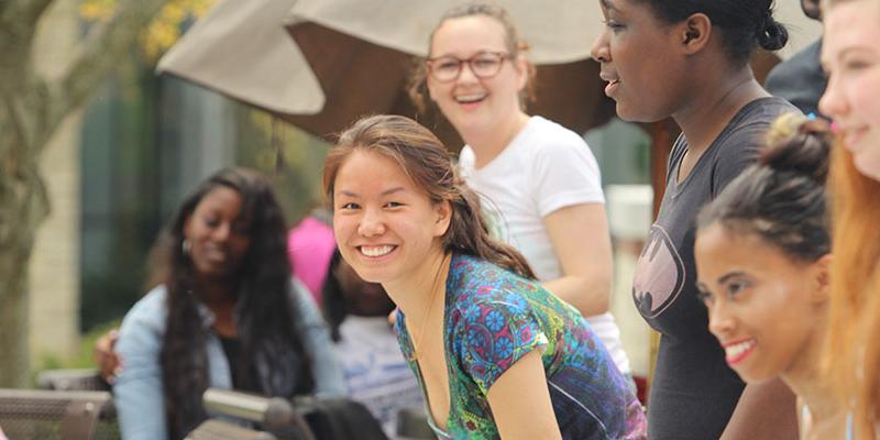 Bryn Athyn College students participating in a group dance