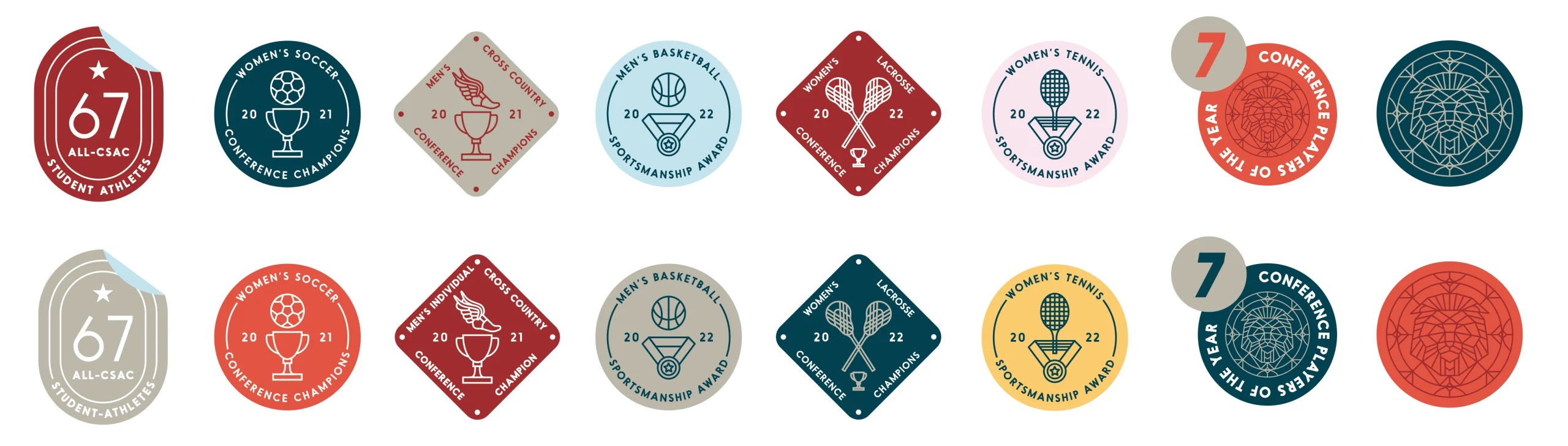 Athletics stickers examples